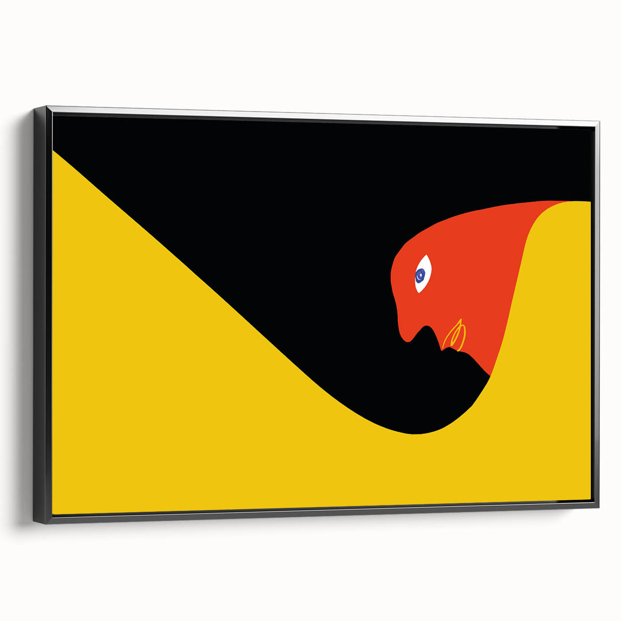 Boho Chic Wall Hanging - Bold Abstract Bohemian Art in Red and Yellow