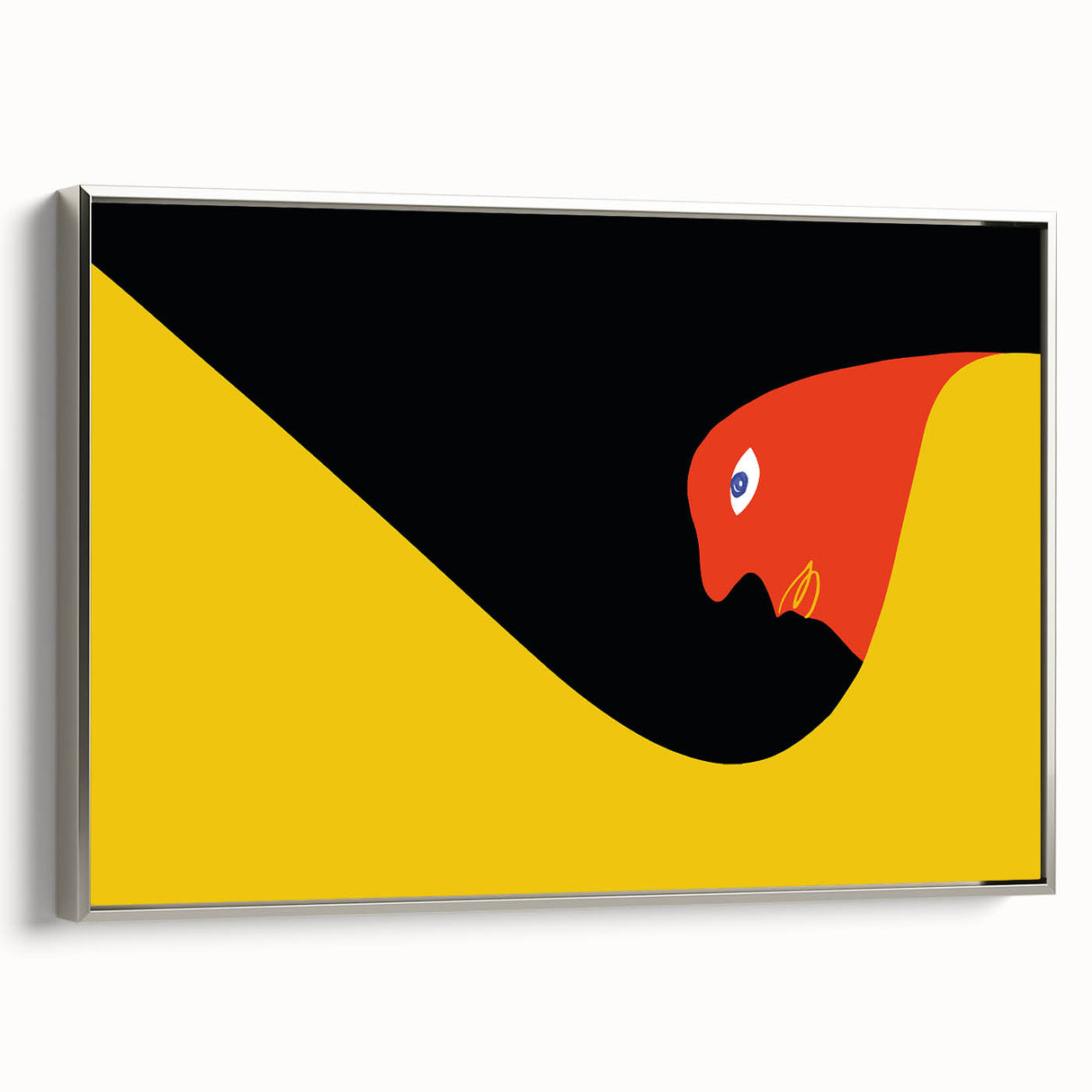 Boho Chic Wall Hanging - Bold Abstract Bohemian Art in Red and Yellow