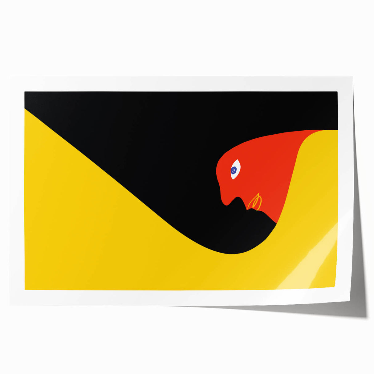 Boho Chic Wall Hanging - Bold Abstract Bohemian Art in Red and Yellow