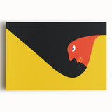 Boho Chic Wall Hanging - Bold Abstract Bohemian Art in Red and Yellow