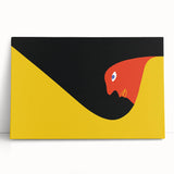 Boho Chic Wall Hanging - Bold Abstract Bohemian Art in Red and Yellow