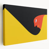 Boho Chic Wall Hanging - Bold Abstract Bohemian Art in Red and Yellow