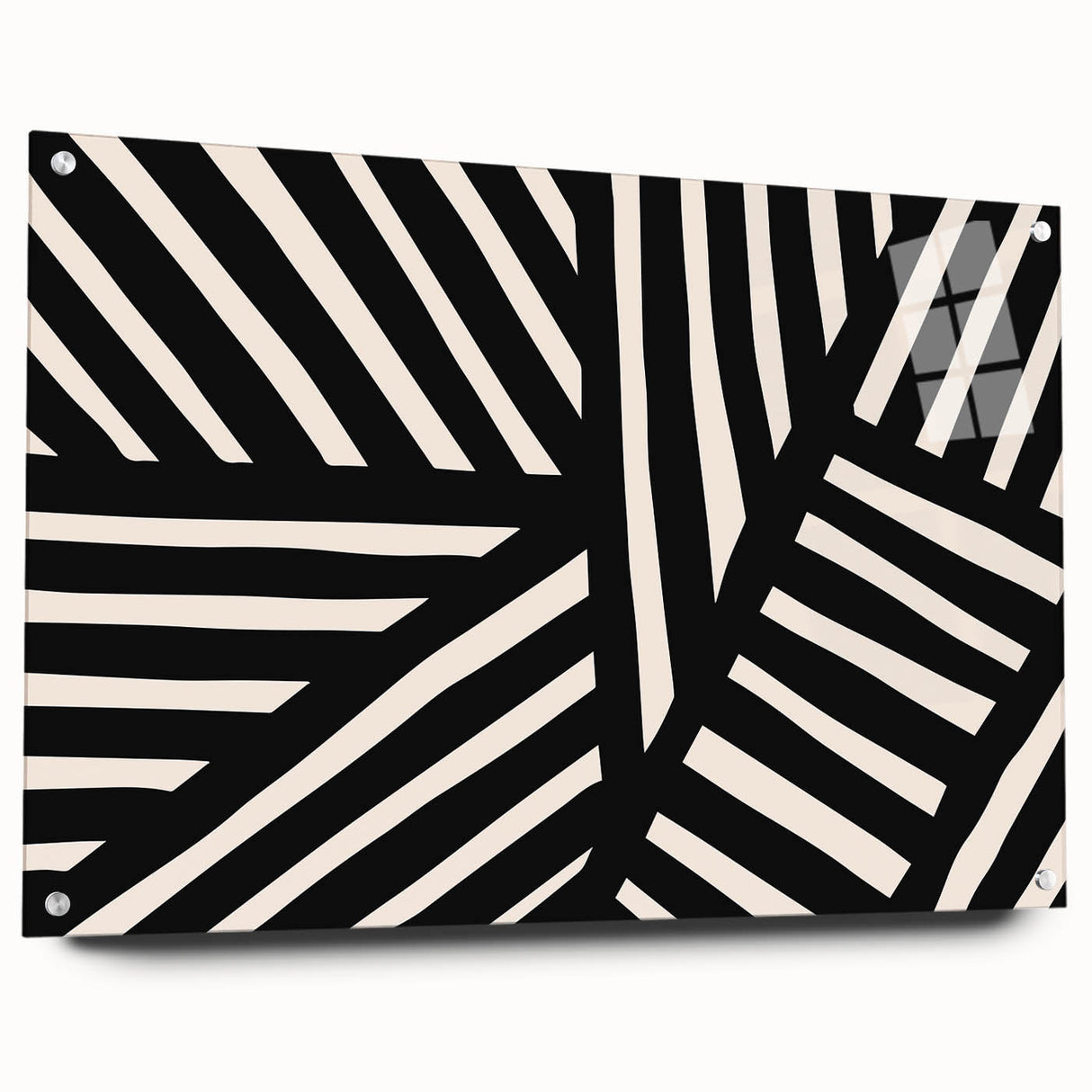 Boho Wall Decor - Modern Black and White Abstract Bohemian Canvas