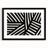Boho Wall Decor - Modern Black and White Abstract Bohemian Canvas