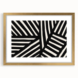 Boho Wall Decor - Modern Black and White Abstract Bohemian Canvas
