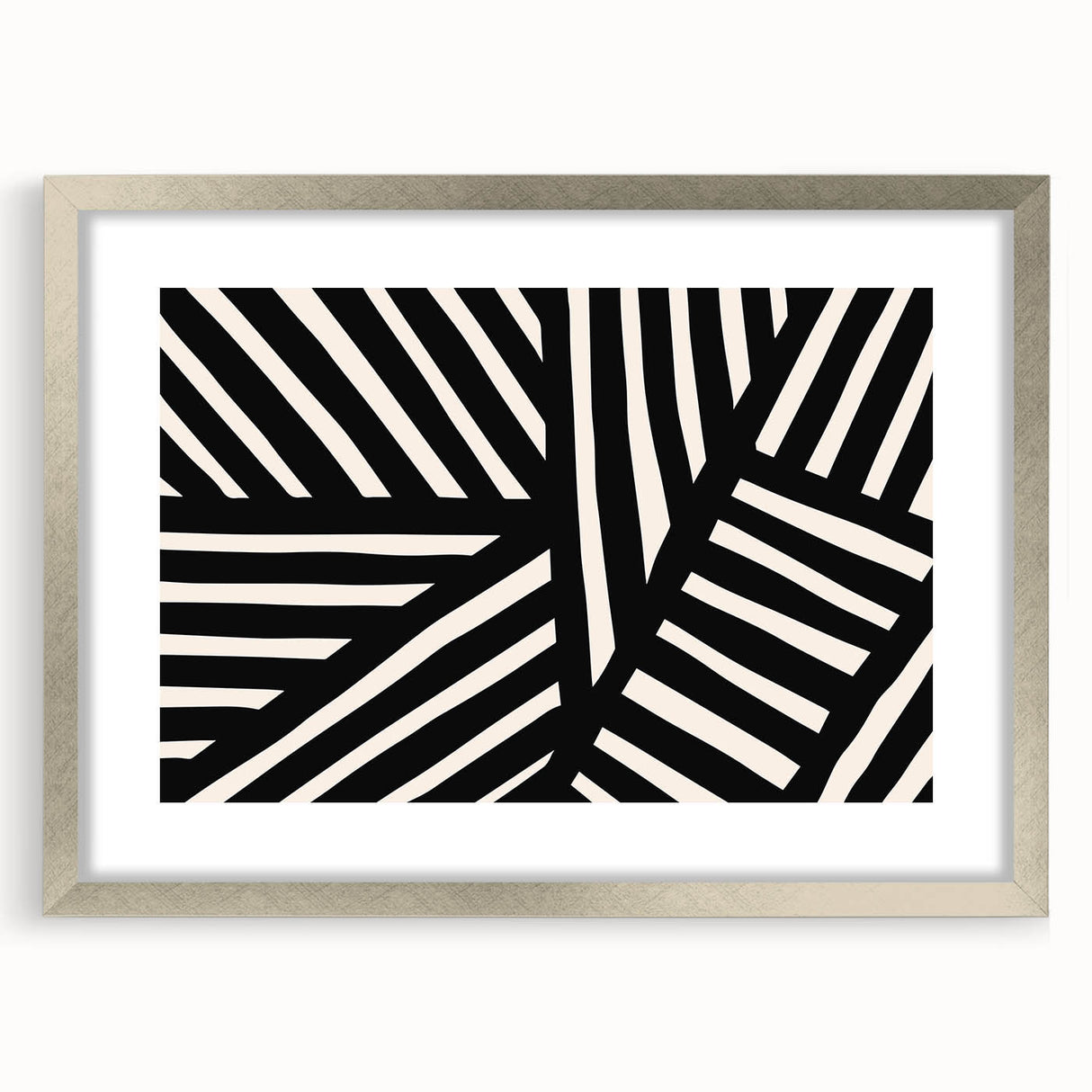Boho Wall Decor - Modern Black and White Abstract Bohemian Canvas