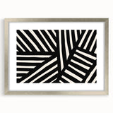 Boho Wall Decor - Modern Black and White Abstract Bohemian Canvas