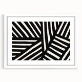 Boho Wall Decor - Modern Black and White Abstract Bohemian Canvas