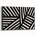 Boho Wall Decor - Modern Black and White Abstract Bohemian Canvas