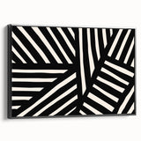 Boho Wall Decor - Modern Black and White Abstract Bohemian Canvas