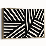 Boho Wall Decor - Modern Black and White Abstract Bohemian Canvas
