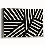 Boho Wall Decor - Modern Black and White Abstract Bohemian Canvas