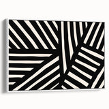 Boho Wall Decor - Modern Black and White Abstract Bohemian Canvas