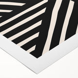 Boho Wall Decor - Modern Black and White Abstract Bohemian Canvas