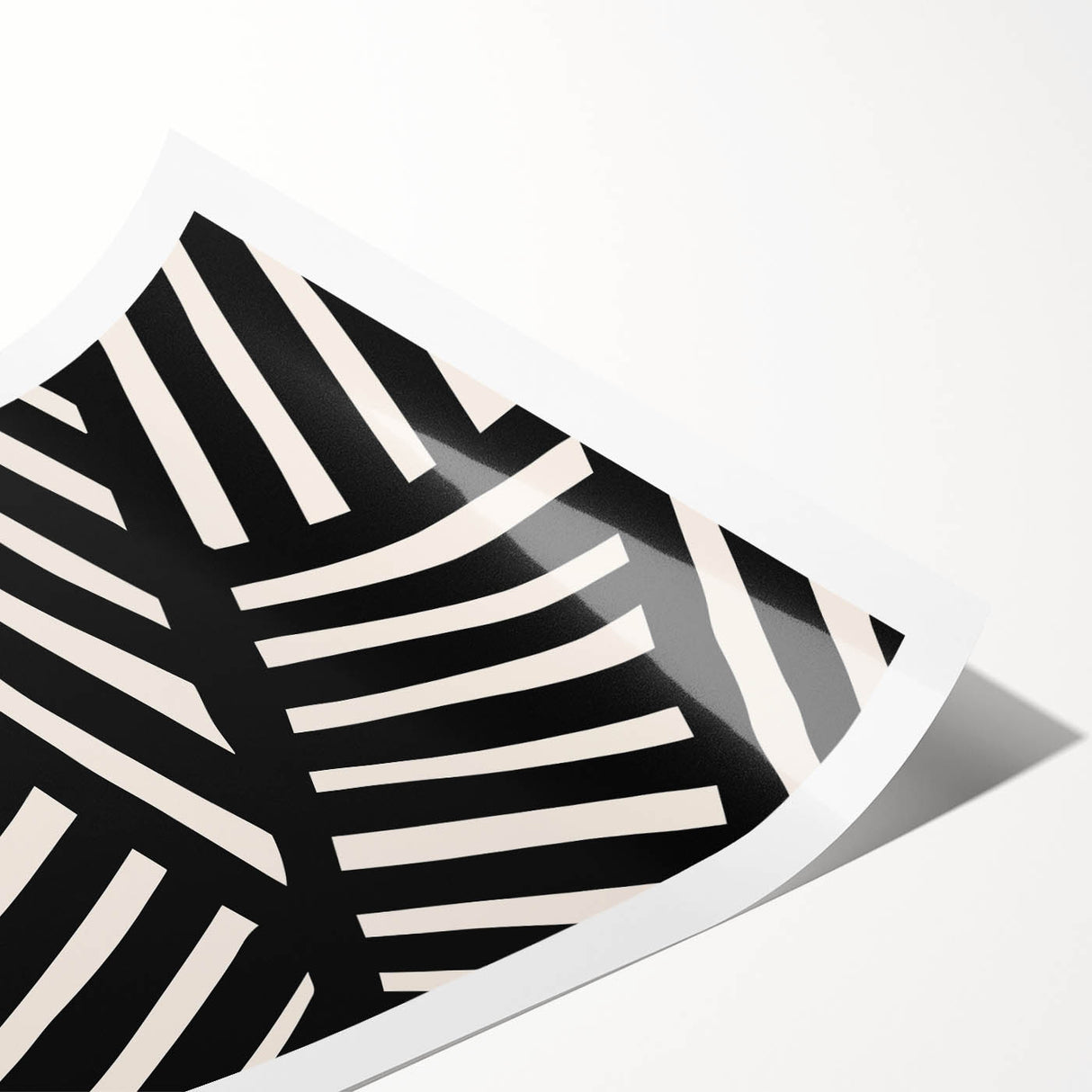 Boho Wall Decor - Modern Black and White Abstract Bohemian Canvas