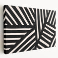 Boho Wall Decor - Modern Black and White Abstract Bohemian Canvas