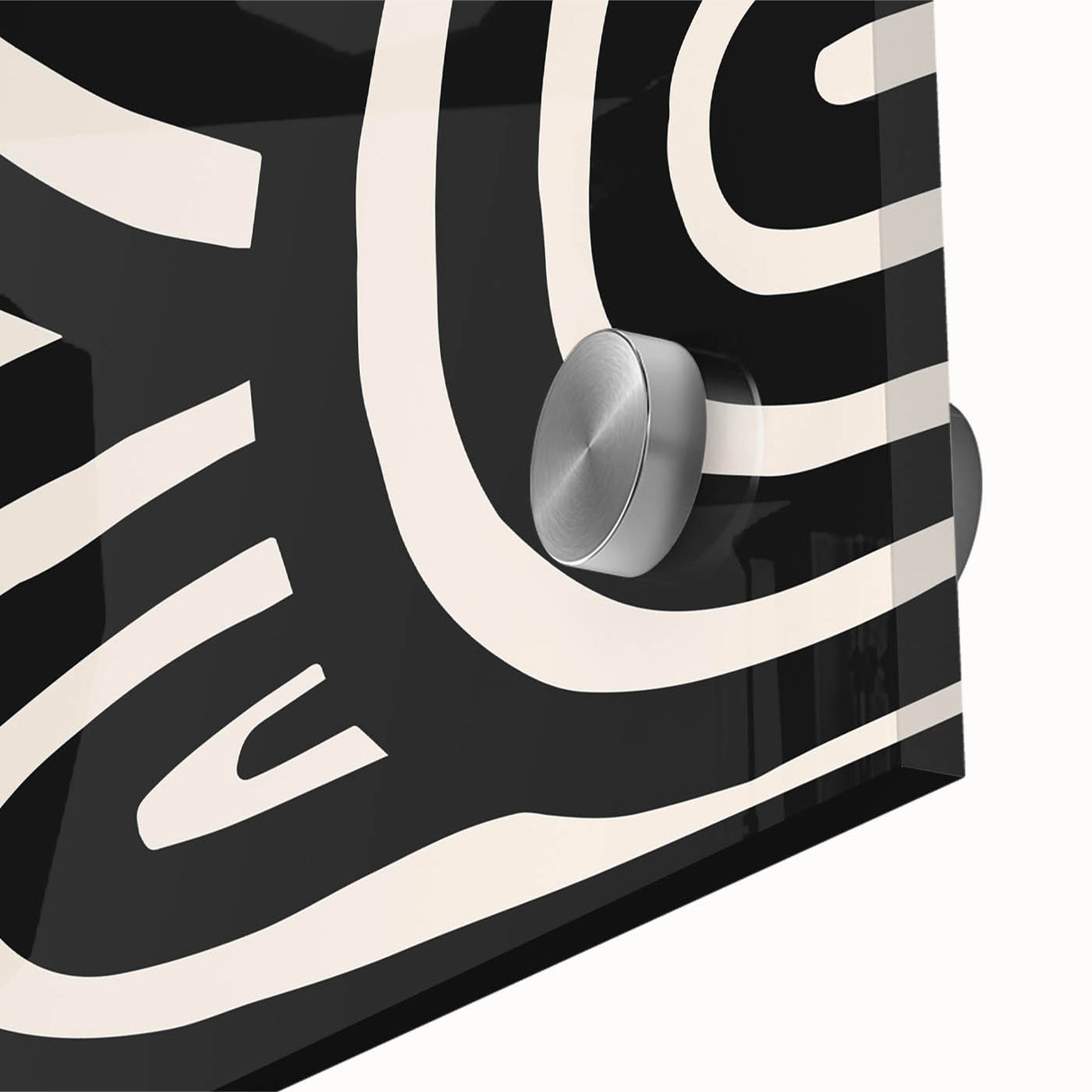 Boho Decor Canvas - Bold Black and White Abstract Bohemian Wall Art