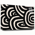 Boho Decor Canvas - Bold Black and White Abstract Bohemian Wall Art