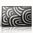 Boho Decor Canvas - Bold Black and White Abstract Bohemian Wall Art