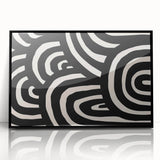 Boho Decor Canvas - Bold Black and White Abstract Bohemian Wall Art