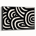 Boho Decor Canvas - Bold Black and White Abstract Bohemian Wall Art