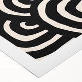 Boho Decor Canvas - Bold Black and White Abstract Bohemian Wall Art