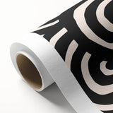 Boho Decor Canvas - Bold Black and White Abstract Bohemian Wall Art