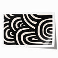 Boho Decor Canvas - Bold Black and White Abstract Bohemian Wall Art