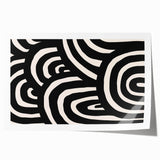 Boho Decor Canvas - Bold Black and White Abstract Bohemian Wall Art