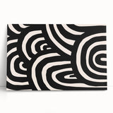 Boho Decor Canvas - Bold Black and White Abstract Bohemian Wall Art