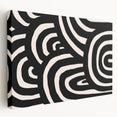 Boho Decor Canvas - Bold Black and White Abstract Bohemian Wall Art