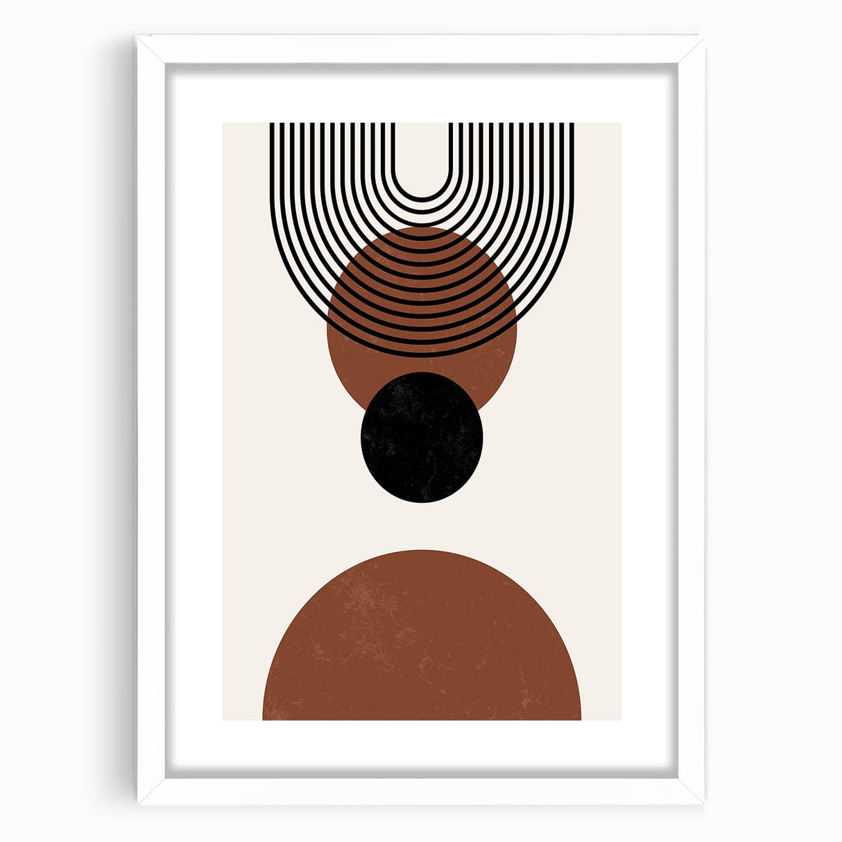 Bohemian Wall Art | Minimalist Geometric Circles Print | Boho Decor