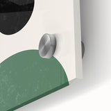 Bohemian Wall Art | Minimalist Green Geometric Circles Print | Boho Decor