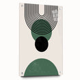 Bohemian Wall Art | Minimalist Green Geometric Circles Print | Boho Decor
