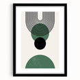 Bohemian Wall Art | Minimalist Green Geometric Circles Print | Boho Decor