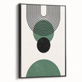 Bohemian Wall Art | Minimalist Green Geometric Circles Print | Boho Decor