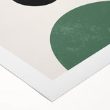 Bohemian Wall Art | Minimalist Green Geometric Circles Print | Boho Decor