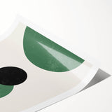 Bohemian Wall Art | Minimalist Green Geometric Circles Print | Boho Decor