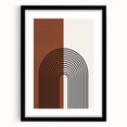 Bohemian Wall Art | Minimalist Arched Lines Design | Boho Decor Canvas