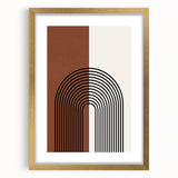 Bohemian Wall Art | Minimalist Arched Lines Design | Boho Decor Canvas