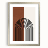 Bohemian Wall Art | Minimalist Arched Lines Design | Boho Decor Canvas