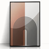 Bohemian Wall Art | Minimalist Arched Lines Design | Boho Decor Canvas