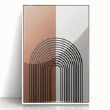 Bohemian Wall Art | Minimalist Arched Lines Design | Boho Decor Canvas
