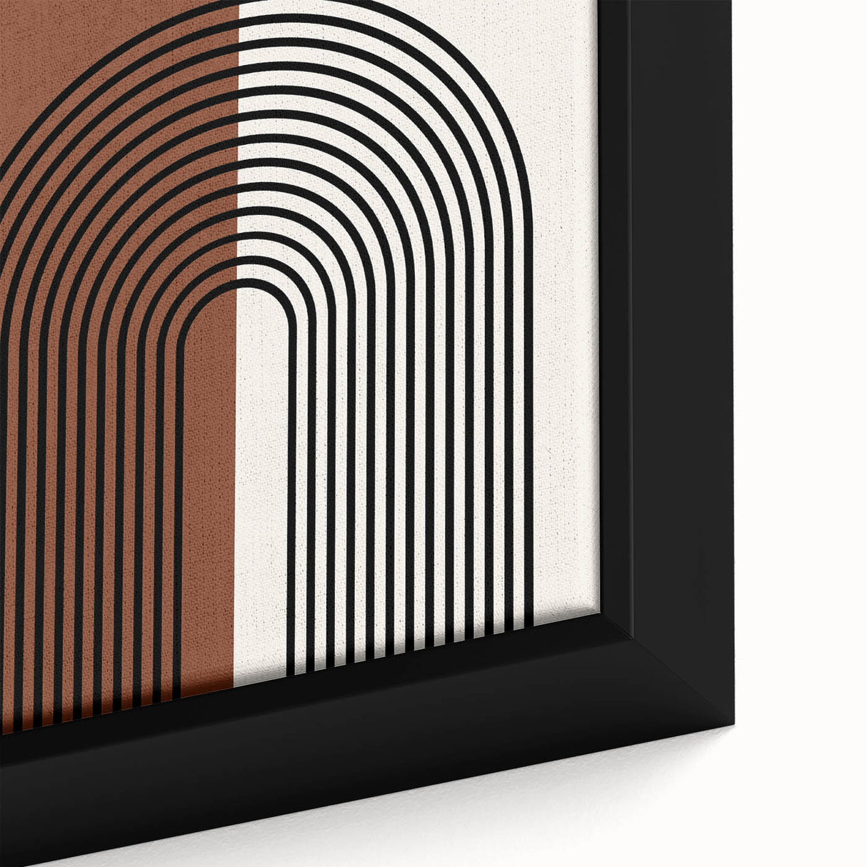 Bohemian Wall Art | Minimalist Arched Lines Design | Boho Decor Canvas