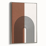 Bohemian Wall Art | Minimalist Arched Lines Design | Boho Decor Canvas