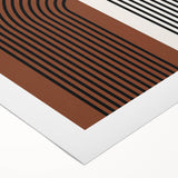 Bohemian Wall Art | Minimalist Arched Lines Design | Boho Decor Canvas