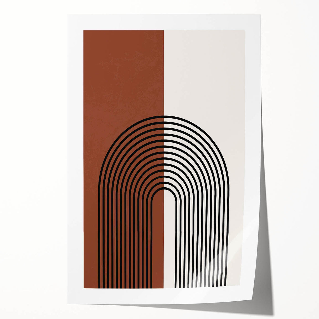 Bohemian Wall Art | Minimalist Arched Lines Design | Boho Decor Canvas