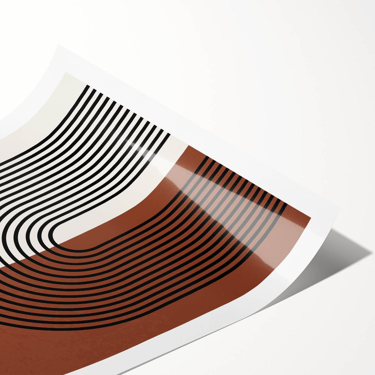 Bohemian Wall Art | Minimalist Arched Lines Design | Boho Decor Canvas