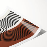 Bohemian Wall Art | Minimalist Arched Lines Design | Boho Decor Canvas