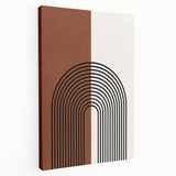 Bohemian Wall Art | Minimalist Arched Lines Design | Boho Decor Canvas